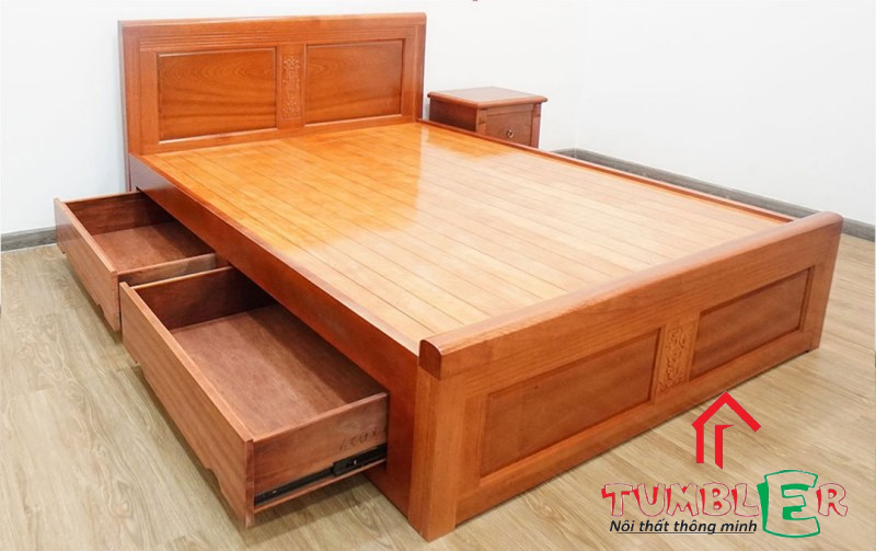 Giường ngủ gỗ xoan đào đang trở thành xu hướng được nhiều người dùng hiện nay quan tâm và lựa chọn.