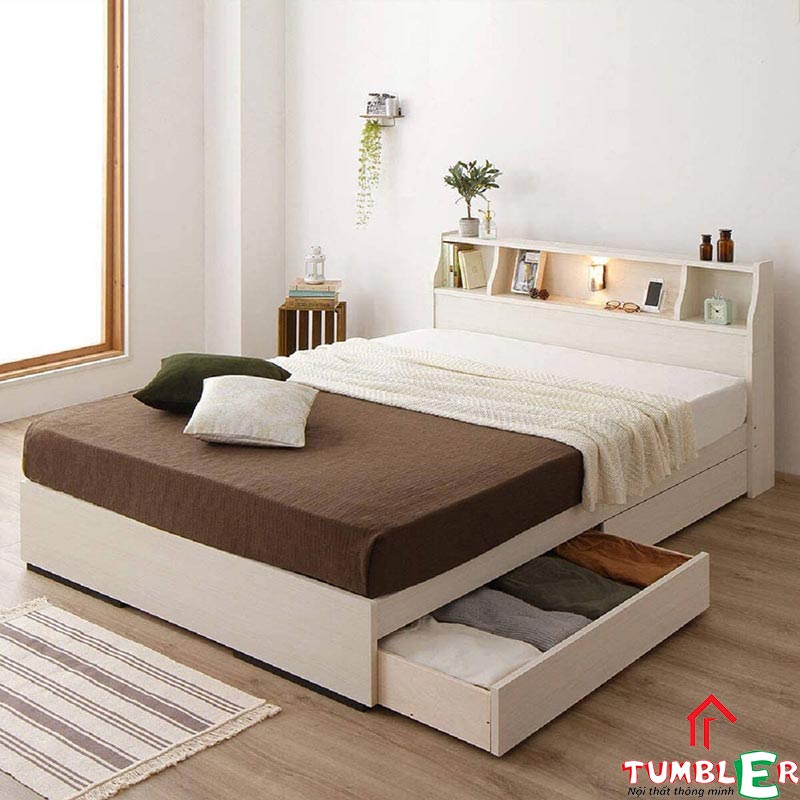 Giường ngủ có ngăn kéo mang phong cách hiện đại