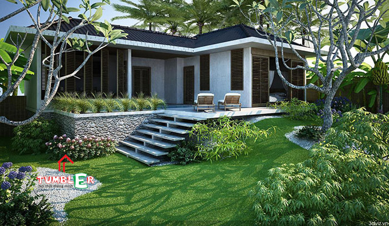 Tumbler - Đơn vị chuyên thiết kế nhà vườn quê đẹp mang tinh hoa Việt